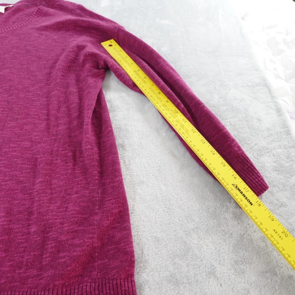 Eileen Fisher Organic Linen Cotton Tunic Sweater Womens M Magenta Transitional - Picture 5 of 10